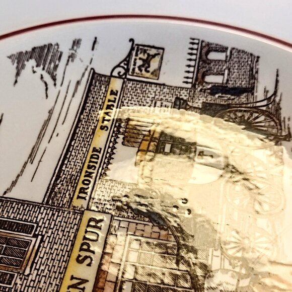 VTG "Bits of Old England" Luncheon Plates 4-Pc Set ~ Vernon Kilns ~ Nos. 1,2,4,8 - Picture 12 of 14